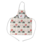 Elephants in Love Kid's Apron w/ Couple's Names