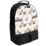 Elephants in Love Backpacks - Black (Personalized)