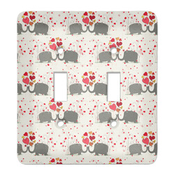 Elephants in Love Light Switch Cover (2 Toggle Plate)
