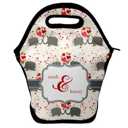 Elephants in Love Lunch Bag w/ Couple's Names