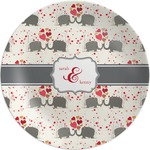 Elephants in Love Melamine Plate (Personalized)