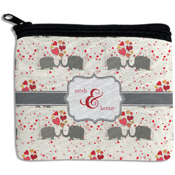 Elephants in Love Rectangular Coin Purse (Personalized)