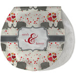 Elephants in Love Burp Pad - Velour w/ Couple's Names