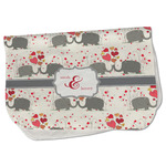 Elephants in Love Burp Cloth - Fleece w/ Couple's Names