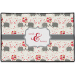 Elephants in Love Door Mat - 36"x24" (Personalized)