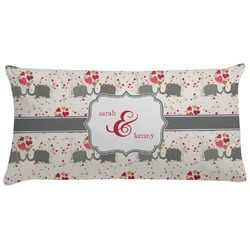 Elephants in Love Pillow Case - King (Personalized)