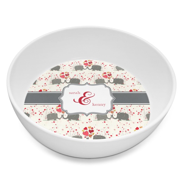 Custom Elephants in Love Melamine Bowl - 8 oz (Personalized)