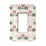 Elephants in Love Rocker Style Light Switch Cover - Single Switch