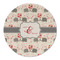 Elephants in Love Round Linen Placemats - FRONT (Single Sided)