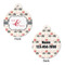 Elephants in Love Round Pet Tag - Front & Back