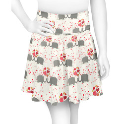 Elephants in Love Skater Skirt - Large