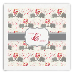 Elephants in Love Paper Dinner Napkins (Personalized)
