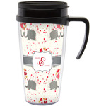 Elephants in Love Acrylic Travel Mug with Handle (Personalized)