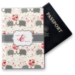 Elephants in Love Vinyl Passport Holder (Personalized)