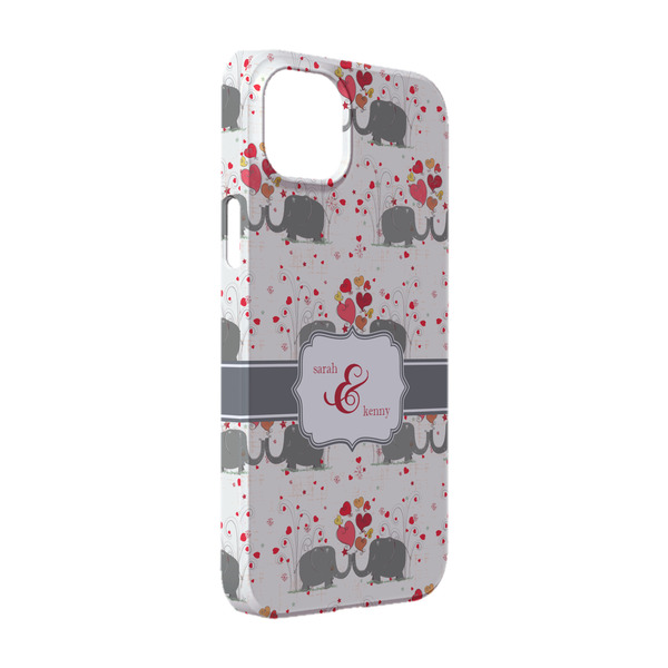 Custom Elephants in Love iPhone Case - Plastic - iPhone 14 (Personalized)