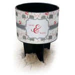 Elephants in Love Black Beach Spiker Drink Holder (Personalized)