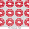 Heart Damask 1" Multipurpose Round Labels - Sheet