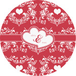 Heart Damask Multipurpose Round Labels - 1" (Personalized)