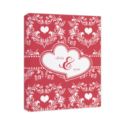Heart Damask Canvas Print (Personalized)