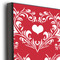 Heart Damask 11x14 Wood Print - Closeup