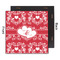 Heart Damask 12x12 Wood Print - Front & Back View