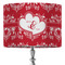 Heart Damask 16" Drum Lampshade - ON STAND (Fabric)