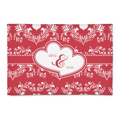Heart Damask 2' x 3' Indoor Area Rug (Personalized)