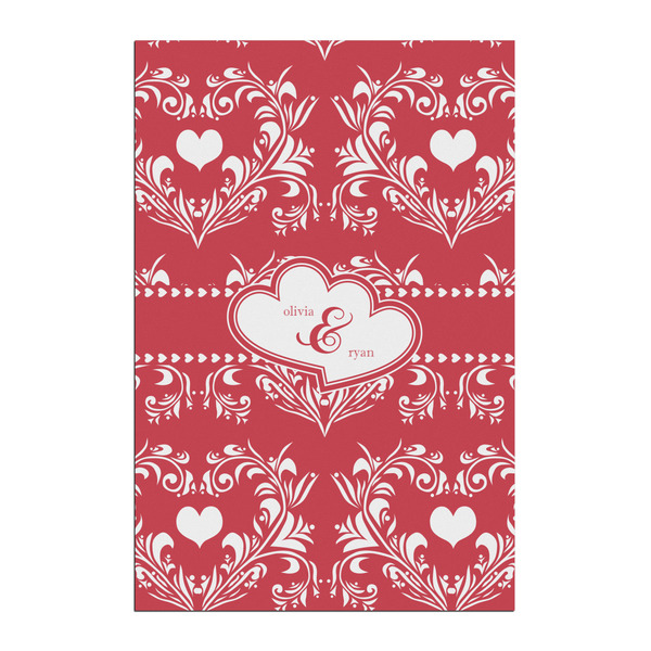 Custom Heart Damask Posters - Matte - 20x30 (Personalized)