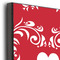 Heart Damask 20x30 Wood Print - Closeup