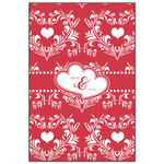 Heart Damask Wood Print - 20x30 (Personalized)