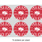 Heart Damask 3" Multipurpose Round Labels - Sheet