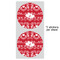 Heart Damask 5" Multipurpose Round Label - Sheet