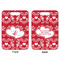 Heart Damask Aluminum Luggage Tag (Front + Back)