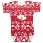 Heart Damask Baby Bodysuit (Personalized)