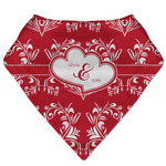 Heart Damask Bandana Bib (Personalized)