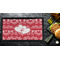 Heart Damask Bar Mat - Small - LIFESTYLE