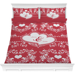 Heart Damask Comforter Set - Full / Queen (Personalized)