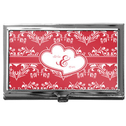 Heart Damask Business Card Case