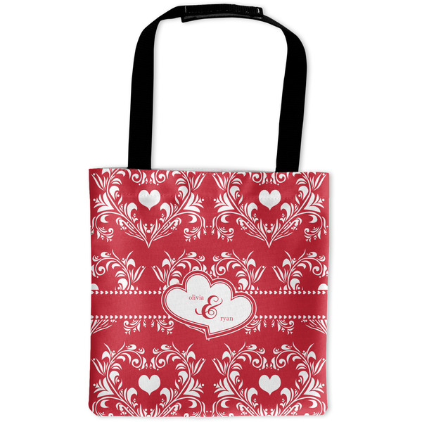 Custom Heart Damask Auto Back Seat Organizer Bag (Personalized)