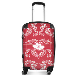 Heart Damask Suitcase - 20" Carry On (Personalized)