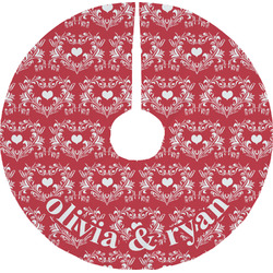 Heart Damask Tree Skirt (Personalized)