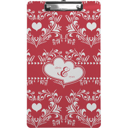 Heart Damask Clipboard (Legal Size) (Personalized)