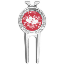 Heart Damask Golf Divot Tool & Ball Marker (Personalized)