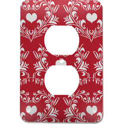 Heart Damask Electric Outlet Plate