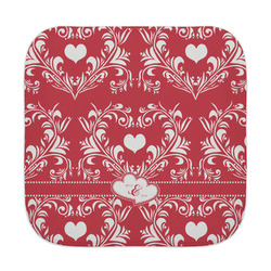 Heart Damask Face Towel (Personalized)