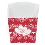 Heart Damask French Fry Favor Boxes (Personalized)