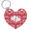 Heart Damask Heart Keychain (Personalized)