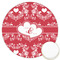 Heart Damask Icing Circle - Large - Front