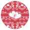 Heart Damask Icing Circle - Large - Single