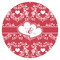 Heart Damask Icing Circle - Medium - Single